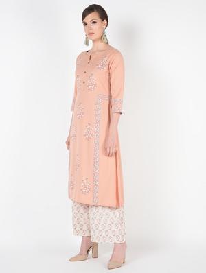 pastel kurta palazzo set - 16404095 - Standard Image - 2