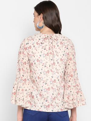 bell sleeved floral top - 16404119 - Standard Image - 3