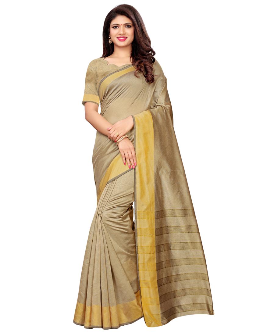 solid maheshwari saree with blouse - 16405457 - Zoom Image - 1