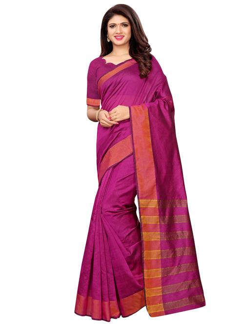 solid maheshwari saree with blouse - 16405460 - Standard Image - 1