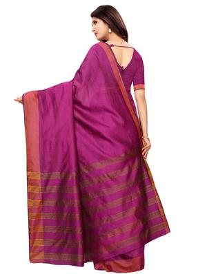solid maheshwari saree with blouse - 16405460 - Standard Image - 2