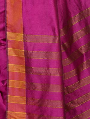solid maheshwari saree with blouse - 16405460 - Standard Image - 4