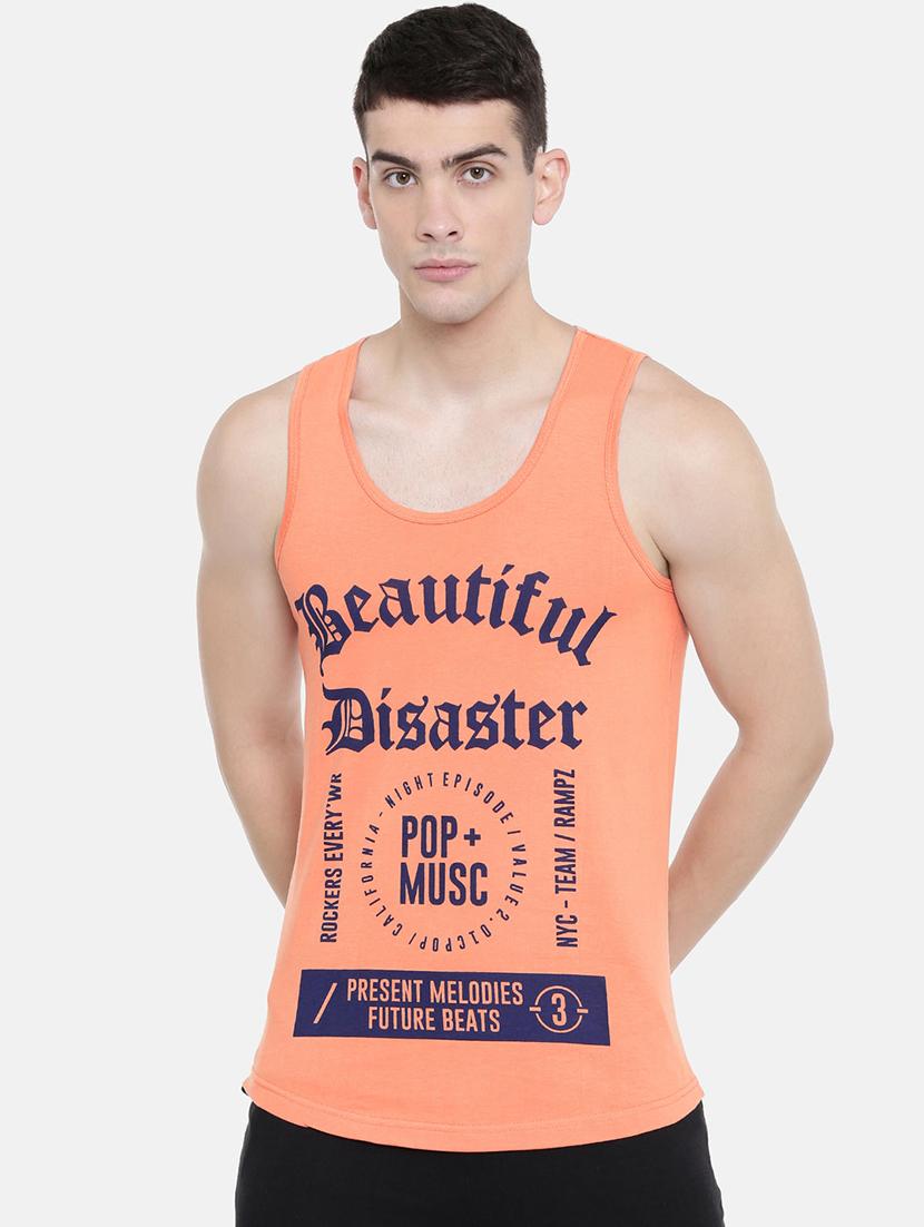 peach front print vest - 16405522 - Zoom Image - 1