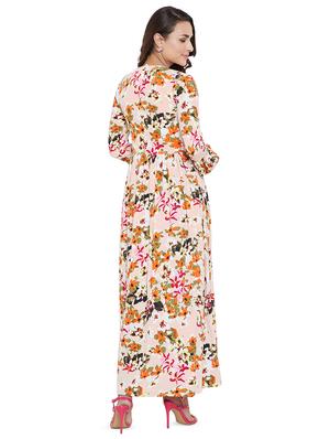 lantern sleeved floral maxi dress - 16405929 - Standard Image - 3