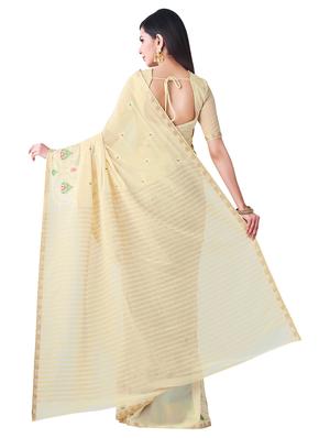 embroidered banarasi saree with blouse - 16406344 - Standard Image - 2