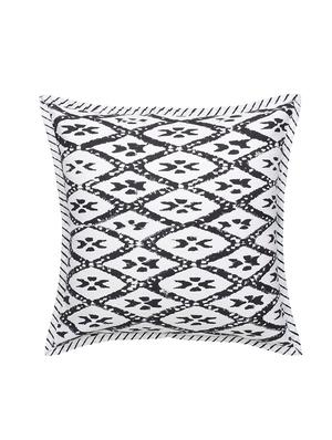 black and white block printed cushion cover 16x16 inches. set of 2 pcs - 16406538 - Standard Image - 2