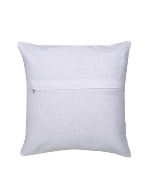 cotton white cushion cover with jaal block print 16x16 inches. set of 2 pcs - 16406539 - Standard Image - 4
