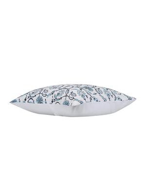 cotton white cushion cover with jaal block print 16x16 inches. set of 2 pcs - 16406539 - Standard Image - 5
