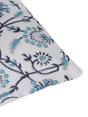 cotton white cushion cover with jaal block print 16x16 inches. set of 2 pcs - 16406539 - Standard Image - 6