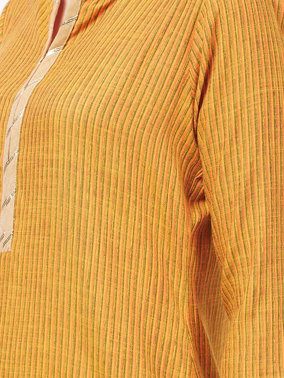 stripes straight kurta - 16406704 - Zoom Image - 4