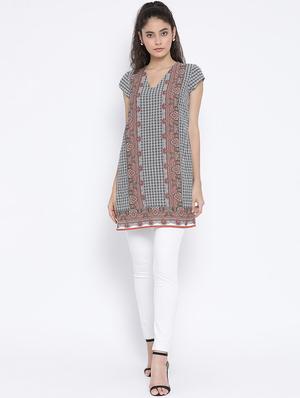 v-neck cap sleeved tunic - 16407016 - Standard Image - 4