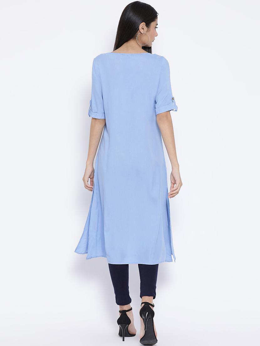 button detail pleated tunic - 16407023 - Zoom Image - 3
