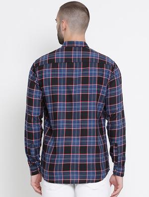blue checkered casual shirt - 16407097 - Standard Image - 3