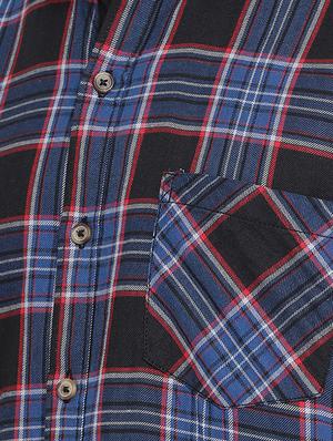 blue checkered casual shirt - 16407097 - Standard Image - 5