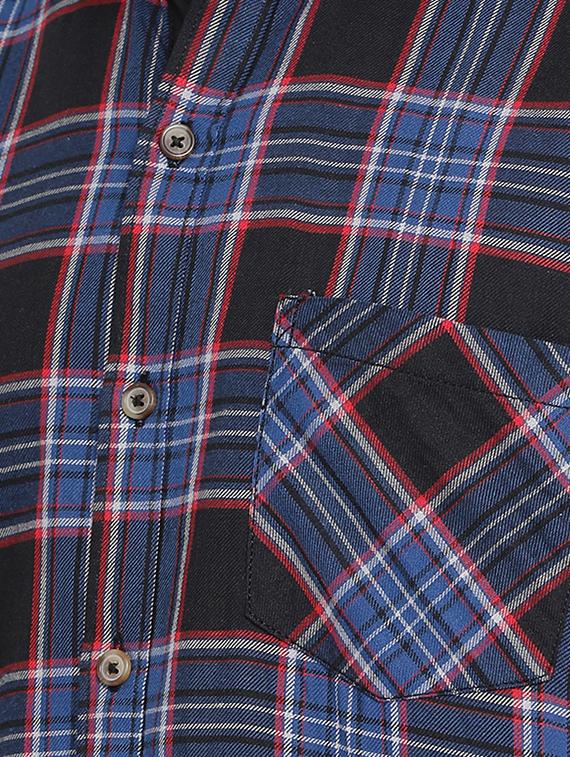 blue checkered casual shirt - 16407097 - Zoom Image - 5