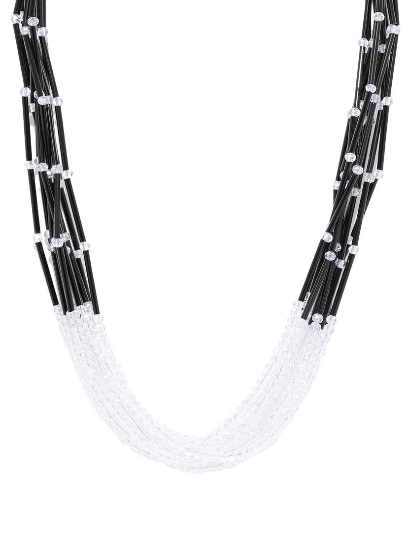 white metal short necklace - 16407159 - Zoom Image - 1