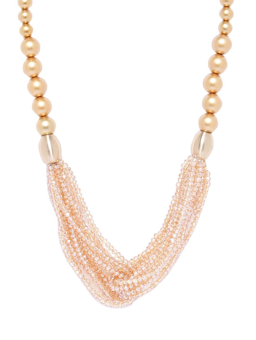 beige metal short necklace - 16407164 - Zoom Image - 1