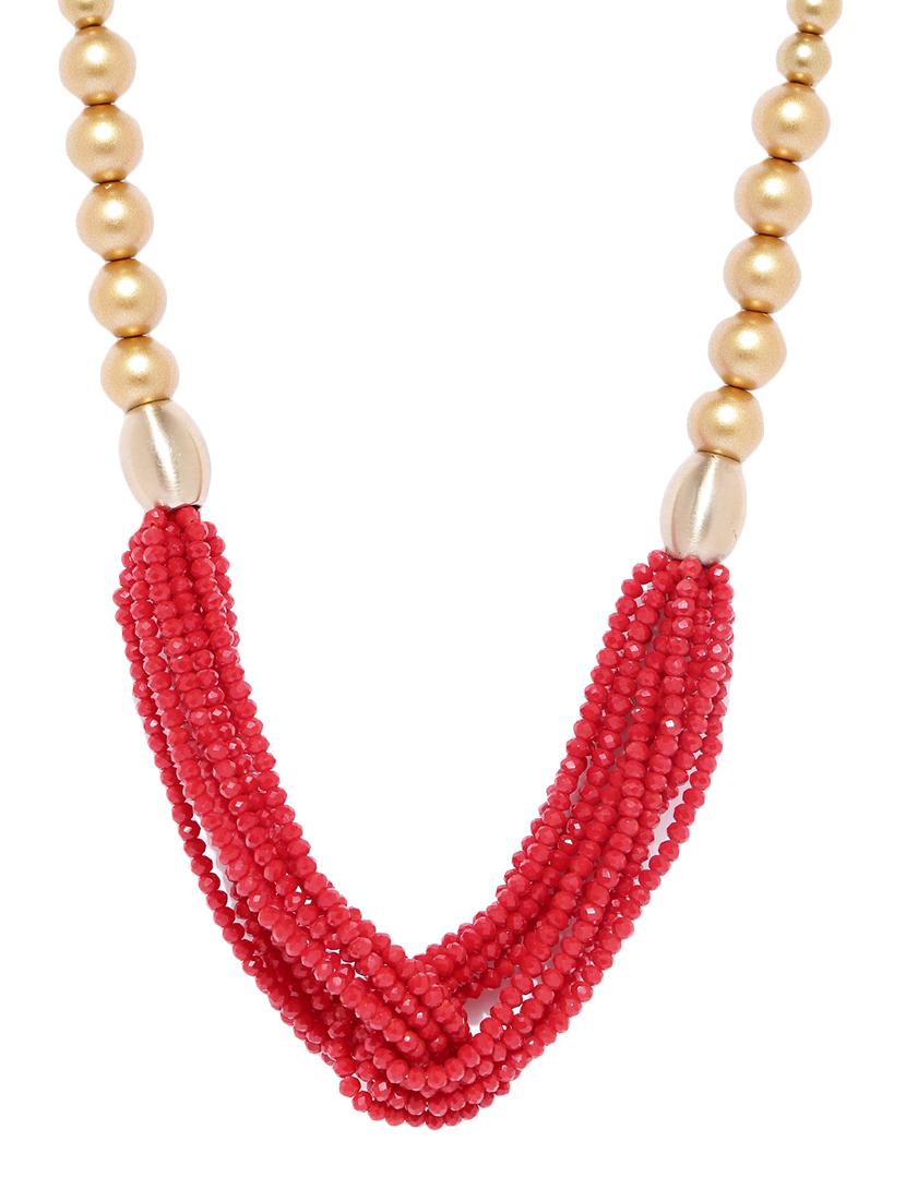 red metal short necklace - 16407165 - Zoom Image - 1