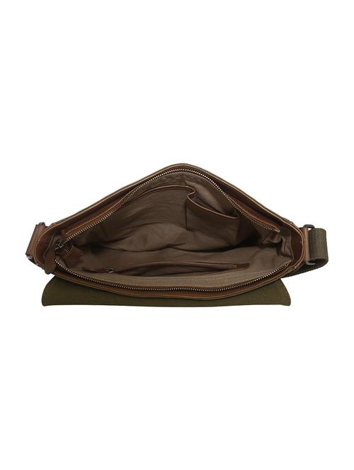 brown leather messenger bag - 16407495 - Standard Image - 1