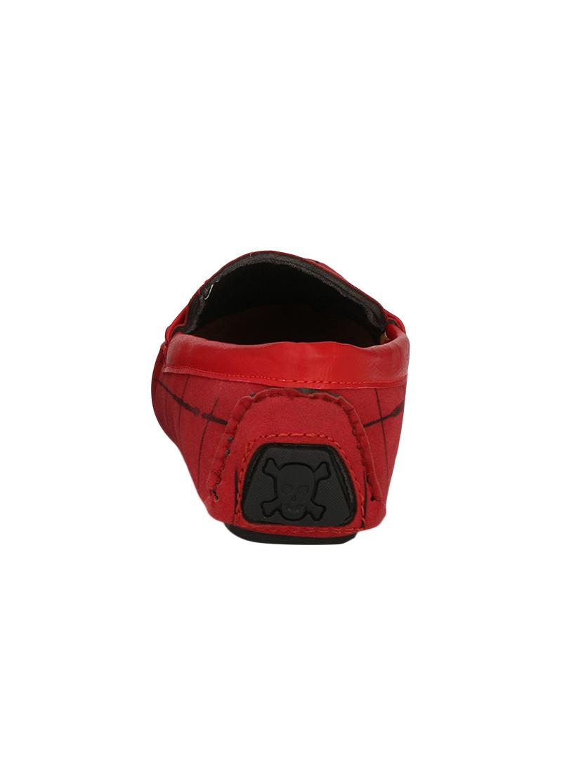 zebx red suede slip on loafers - 16408635 - Zoom Image - 3