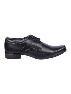 black leatherette lace-up derbys - 16408655 - Standard Image - 2