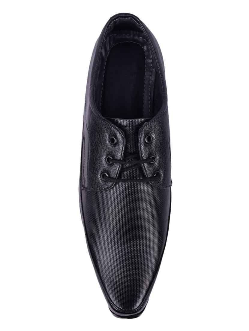 black leatherette lace-up derbys - 16408655 - Zoom Image - 4