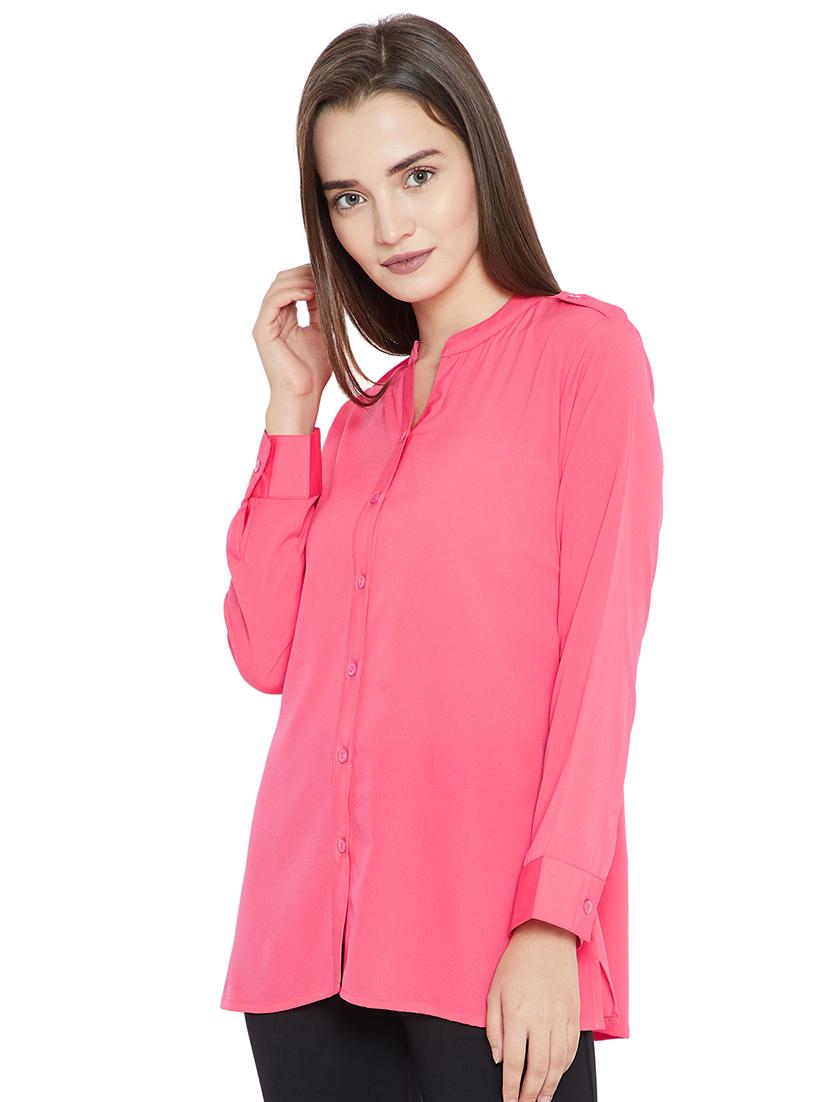 mandarin neck long sleeved tunic - 16409481 - Zoom Image - 1