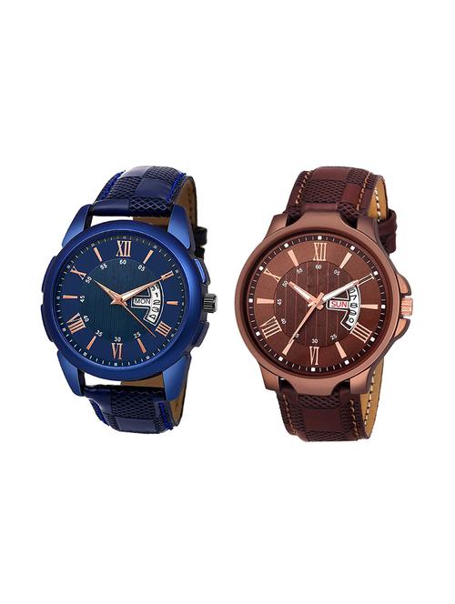 set of 2 analog watch combo(jg-01-02) - 16412639 - Standard Image - 1