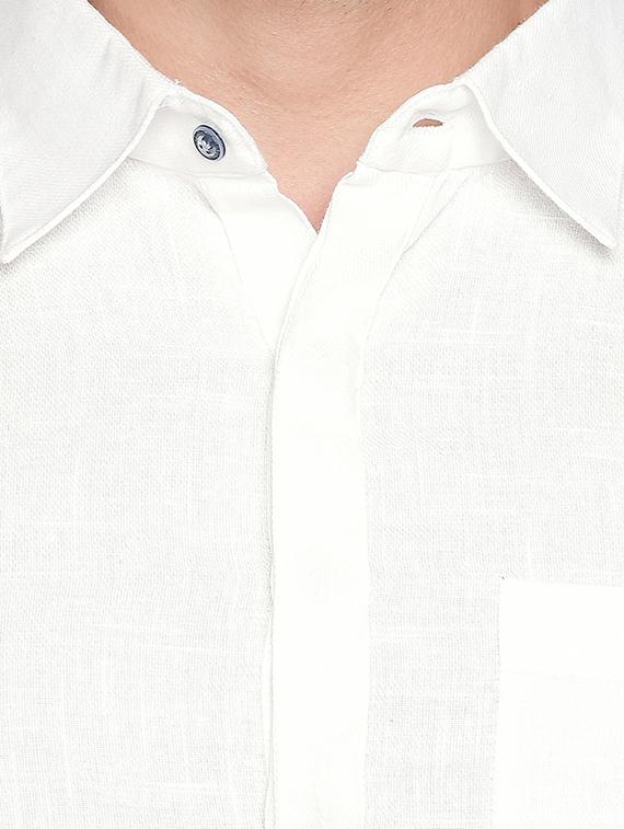 white solid short kurta - 16416860 - Zoom Image - 5