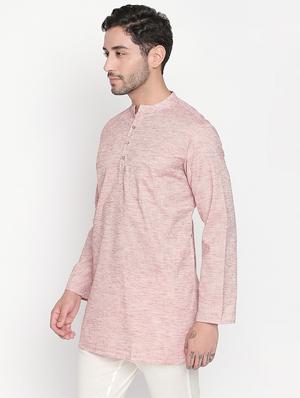 pink solid short kurta - 16416864 - Standard Image - 2