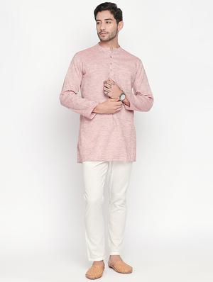 pink solid short kurta - 16416864 - Standard Image - 4