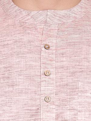pink solid short kurta - 16416864 - Standard Image - 5