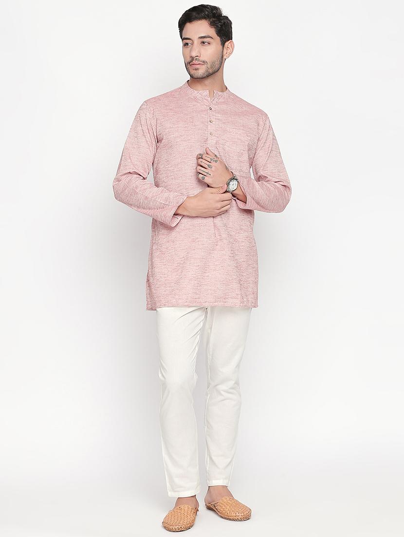 pink solid short kurta - 16416864 - Zoom Image - 4