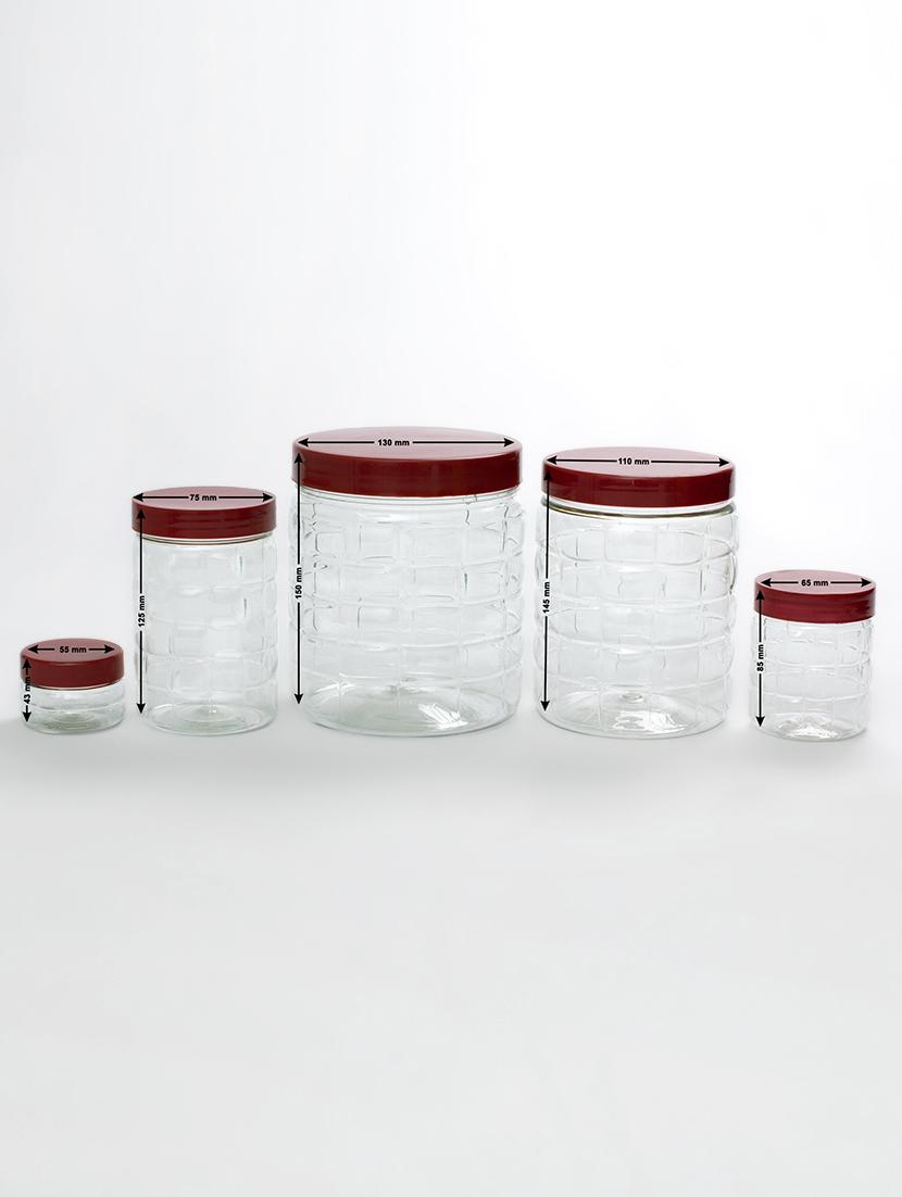 checkers jars plastic container with brown cap (set of 20) - 16416878 - Zoom Image - 2