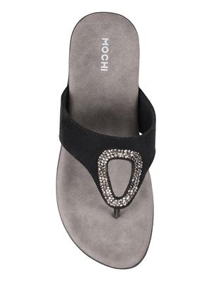 black suede toe separator sandals - 16417013 - Standard Image - 4