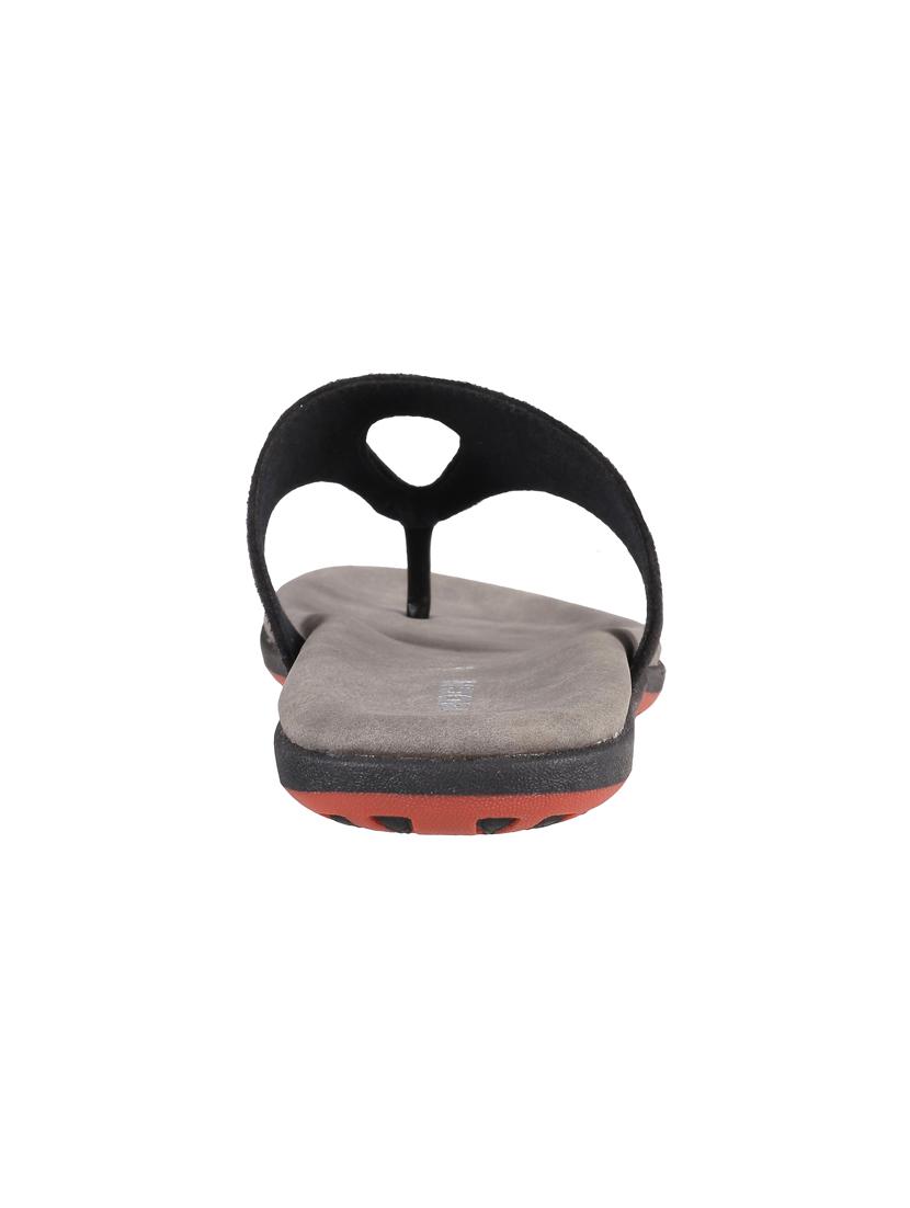 black suede toe separator sandals - 16417013 - Zoom Image - 3