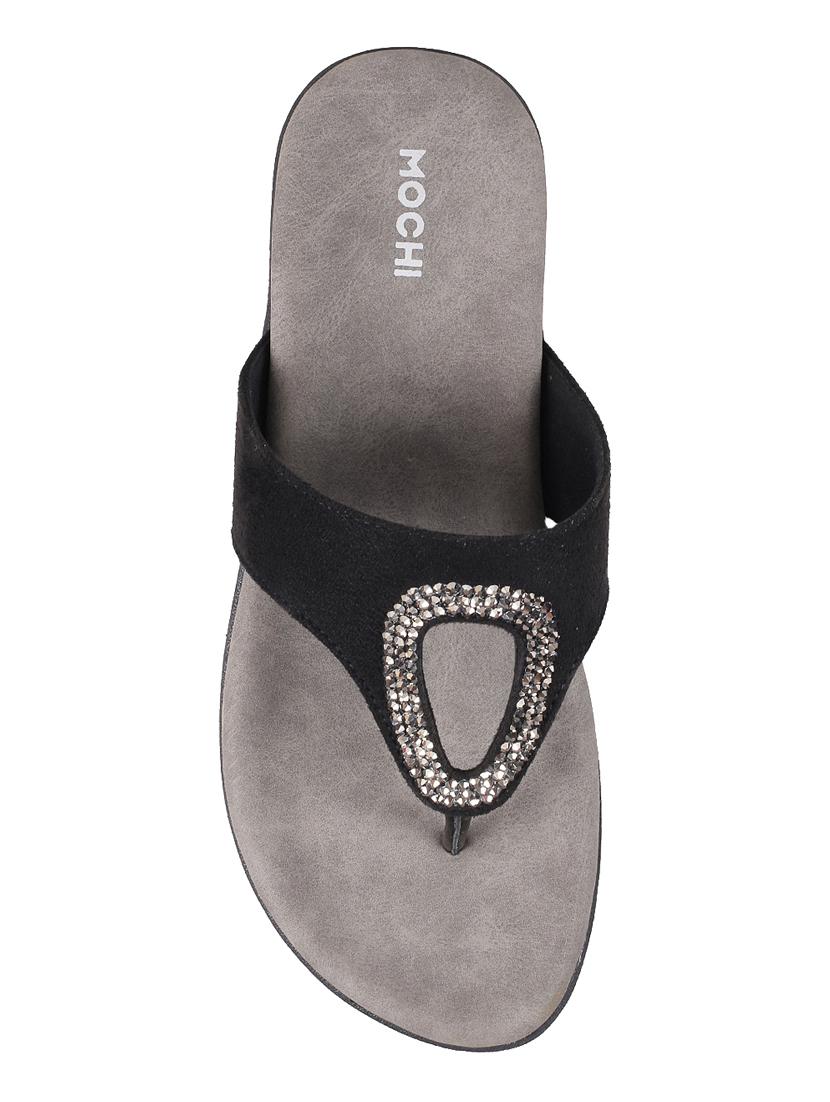 black suede toe separator sandals - 16417013 - Zoom Image - 4