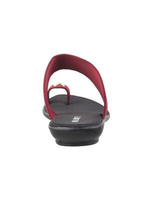 maroon one toe sandals - 16417190 - Standard Image - 3