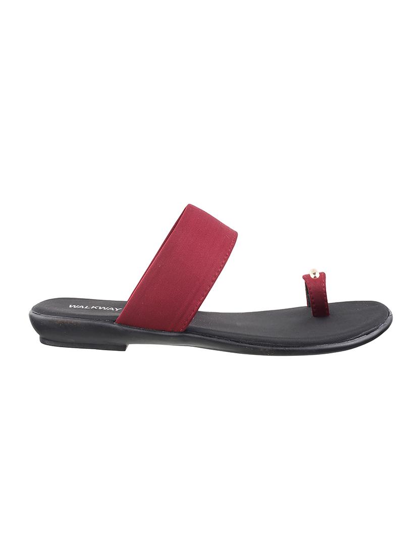 maroon one toe sandals - 16417190 - Zoom Image - 2