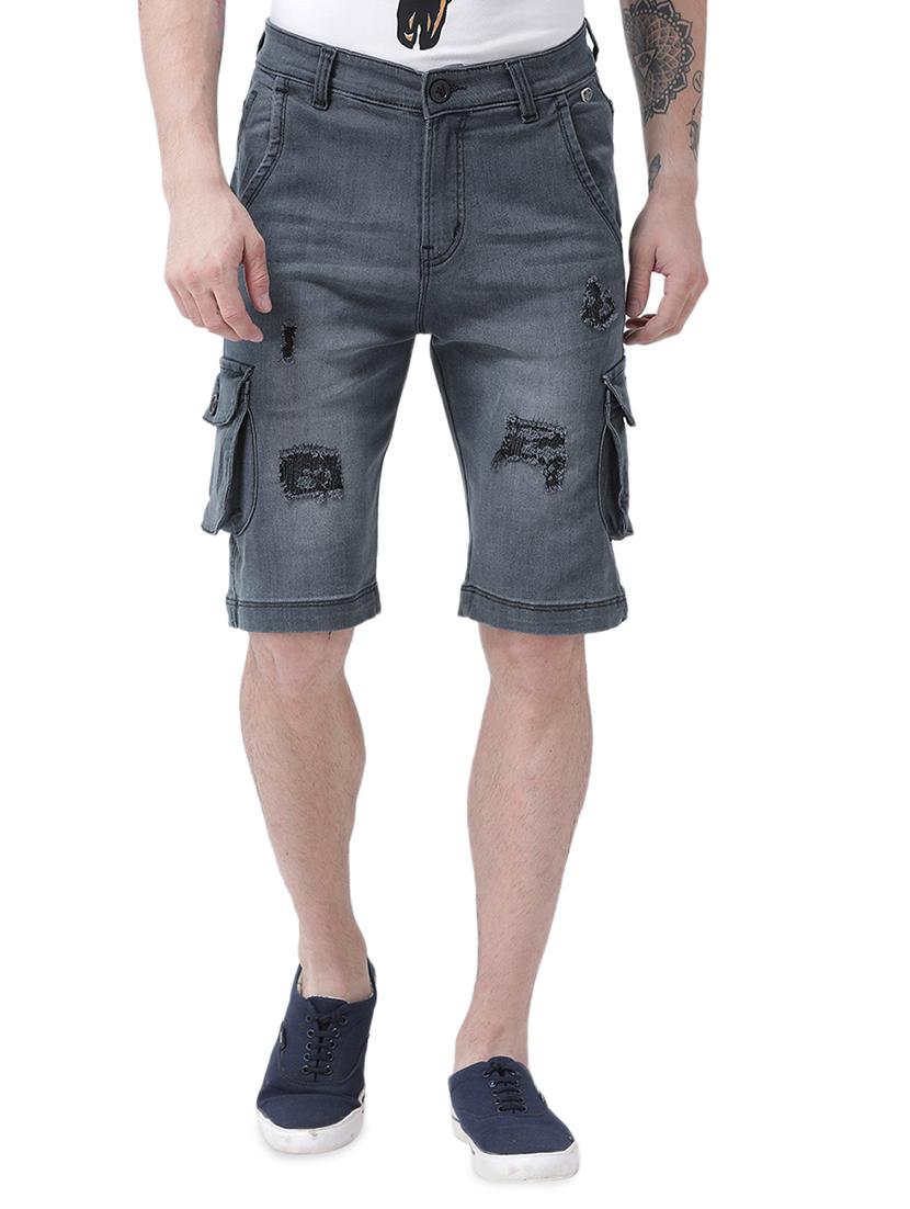 grey denim shorts - 16417315 - Zoom Image - 1