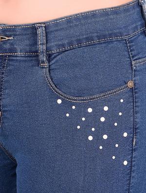 pocket detail dotted print jean - 16417565 - Standard Image - 5