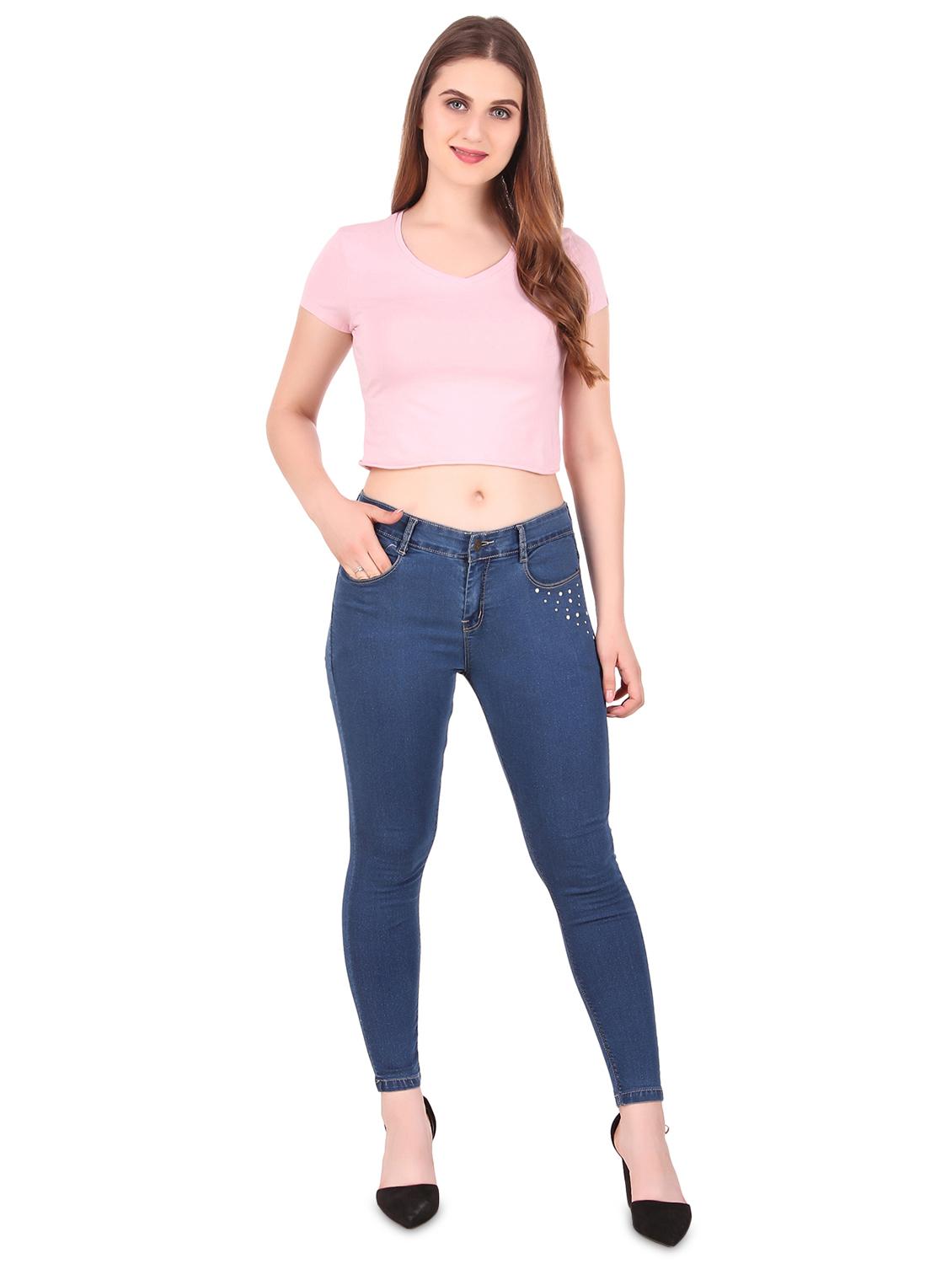 pocket detail dotted print jean - 16417565 - Zoom Image - 4