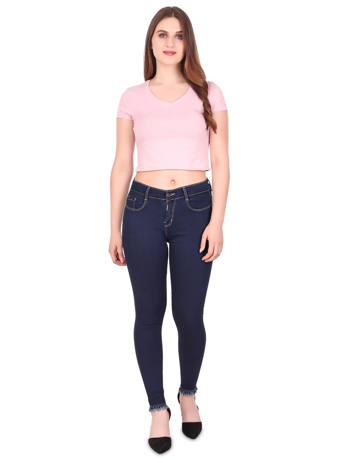 pocket detail fringe hem jeans - 16417566 - Zoom Image - 4