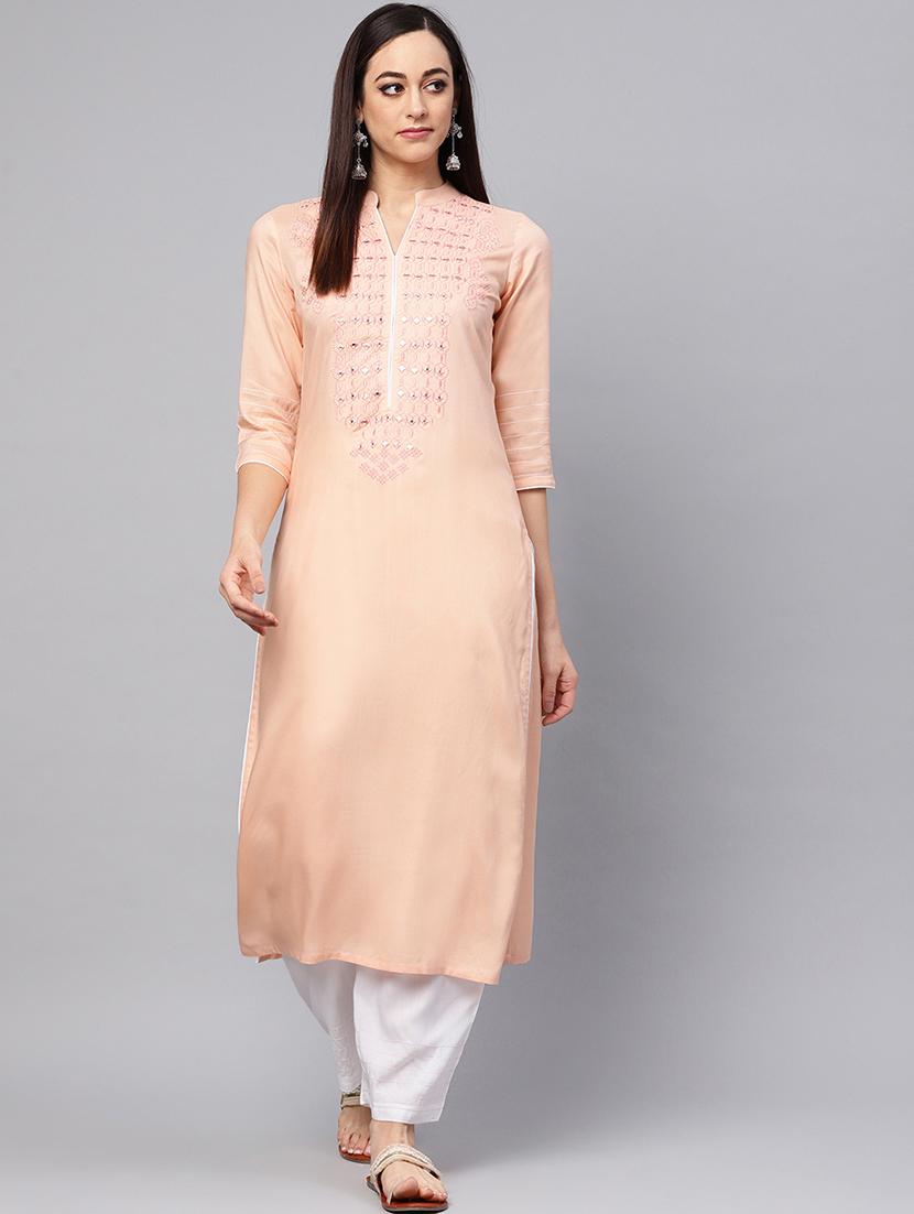 solid kurta palazzo set - 16417930 - Zoom Image - 1