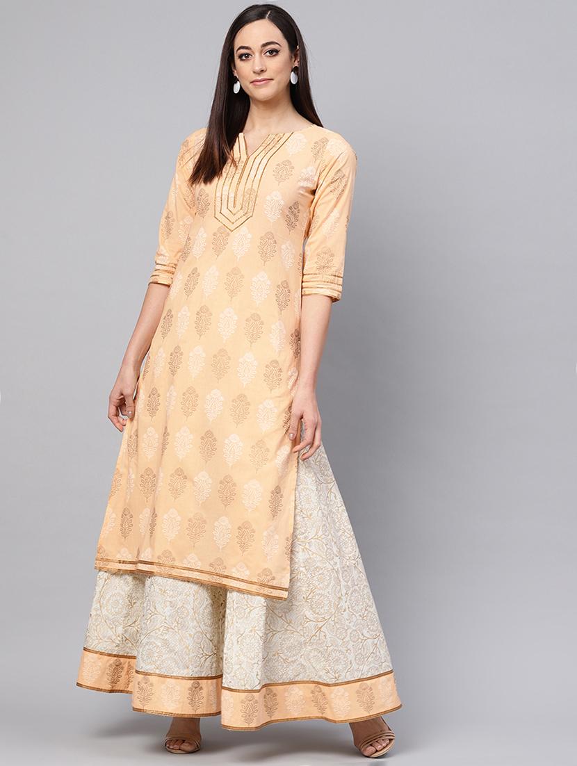 printed kurta skirt set - 16417932 - Zoom Image - 1