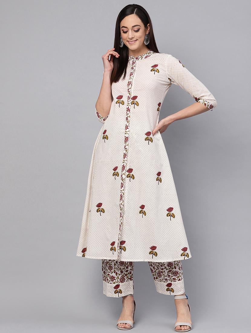 printed kurta palazzo set - 16417942 - Zoom Image - 1