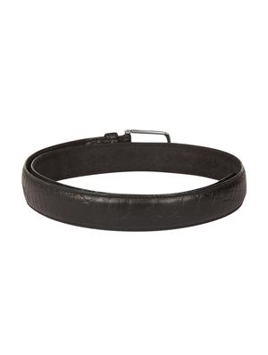 charcol black leather belt - 16418848 - Standard Image - 3