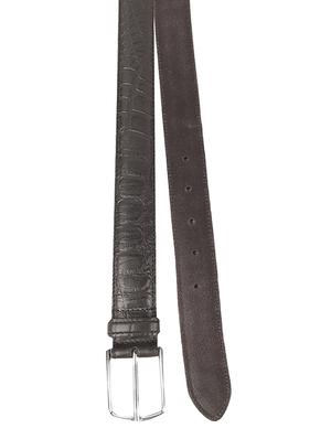 charcol black leather belt - 16418848 - Standard Image - 4