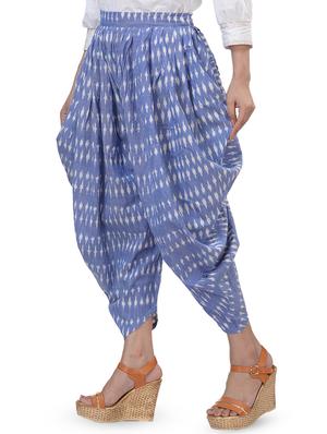 blue cotton dhoti salwar salwars - 16419465 - Standard Image - 2