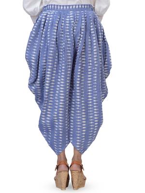 blue cotton dhoti salwar salwars - 16419465 - Standard Image - 3